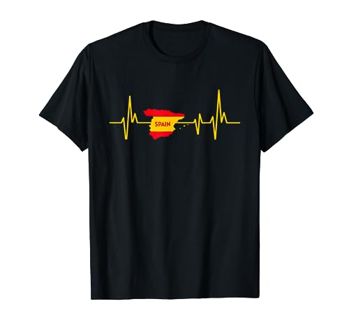 Bandera española bandera corazón latido diseño España Camiseta