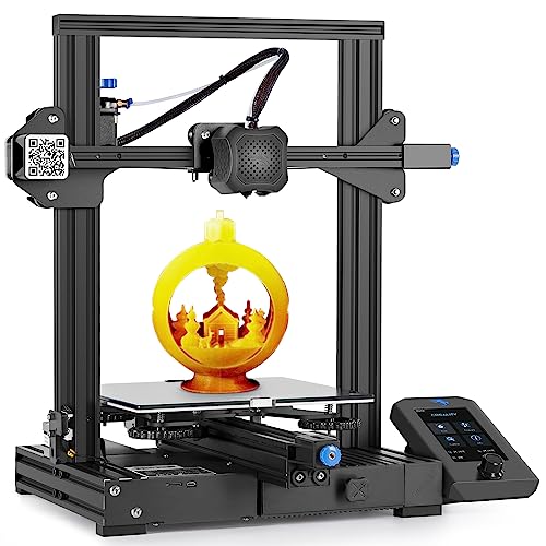 Impresora 3D Creality Ender 3 V2 con Tablero silencioso de 32 bits Plataforma de Vidrio de carborundo Diseño de Estructura integrada e impresión de currículum 220x220x250mm
