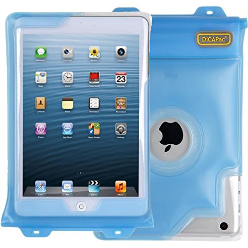 DiCAPac WP-i20m Waterproof Case for Apple iPad Mini 1/2/3 in Blue (Double Velcro Locking System; IPX8 Certified Underwater Protection up to 5M; Built-in Airbag Floats & Protects Device; Super Clear Polycarbonate Photo Lens; Included Neck Strap), [Importado de Reino Unido]