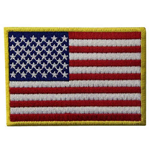El Hierro Bordado Nacional De Los EEUU De La Bandera Americana Cosió En El Remiendo